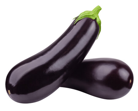 Eggplant isolated on white background, full depth of field