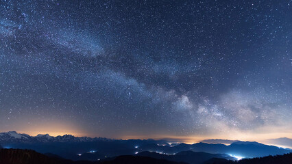 Fototapeta premium The cosmos filled with countless stars