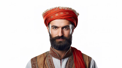 Obraz premium Isolated Turkish individuals against a white background