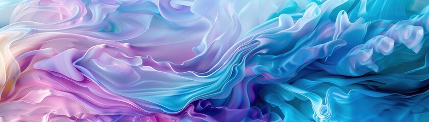 Obraz premium Vibrant abstract background with flowing pastel colors in blue, purple, and pink hues, resembling marble textures.