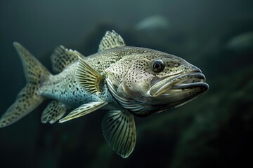 A fish swimming in calm waters