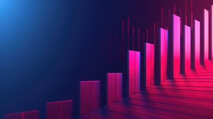 Abstract Neon Geometric Structure