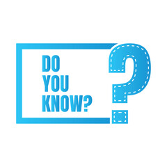 Do you know infographic learning design, Did you know fun fact education illustration, Do you know informative template design with copy space