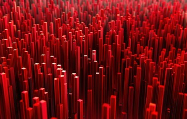 Fototapeta premium Red abstract background with numerous small red sticks for artistic design or creative projects