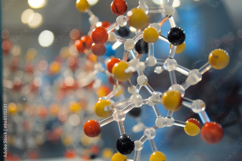 Fototapete exploring molecular models for unveiling molecule structures and behavior intricacies