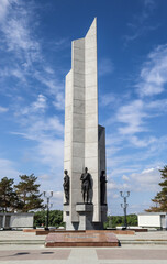 Obraz premium Omsk, Omsk Region, Russian Federation - June 6, 2024. Memorial of Glory to Heroes on Victory Boulevard