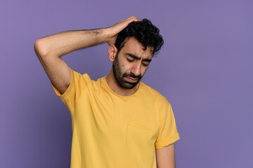 A person experiencing a headache is shown in this image