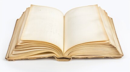 Fototapeta premium An open book sits on top of a table, ready for reading