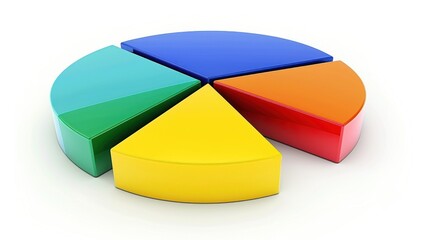 Obraz premium Colorful 3D Pie Chart Illustration