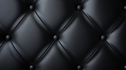 Naklejka premium Luxurious black leather background, intricate pattern, sleek and polished