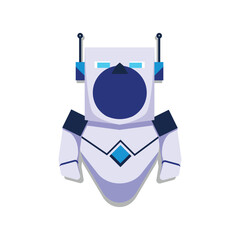 vector robot, AI in science and business, Technology and engineering concept. Isolated Premium Vector Concept. Flat Cartoon Style