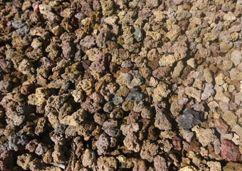 view of large amount of rocks and brown stones on the ground