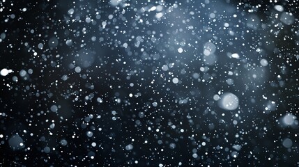 Abstract Vector Noise with Snow, Stars, Twinkling Lights, and Rain Drops on Black Background - Distressed Grunge Texture Overlay, Small Particles of Debris and Dust