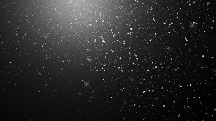 Abstract Vector Noise with Snow, Stars, Twinkling Lights, and Rain Drops on Black Background - Distressed Grunge Texture Overlay, Small Particles of Debris and Dust