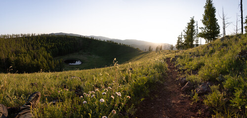 Crater of the Uran Togoo volcano at the end of a busy day © Benjamin