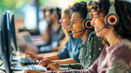 Diverse teams are setting up online customer service portals.