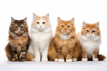 Cat over isolated white background. Animal