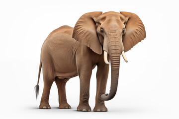 Obraz premium Elephant over isolated white background. Animal