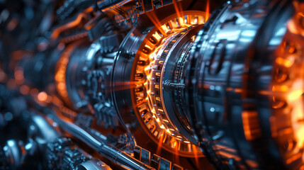 The engineer is conducting thermal testing on engine components.