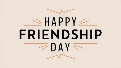 Fototapeta premium Happy Friendship Day Typography Design with Festive Decorations