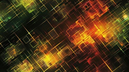 Obraz premium Abstract Digital Grid with Glowing Lines