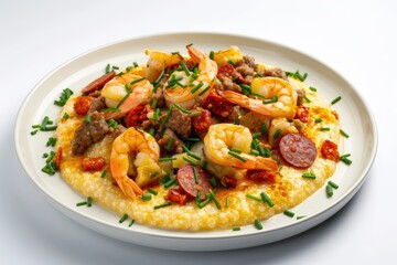 Satisfying Shrimp and Chorizo Grits Meal