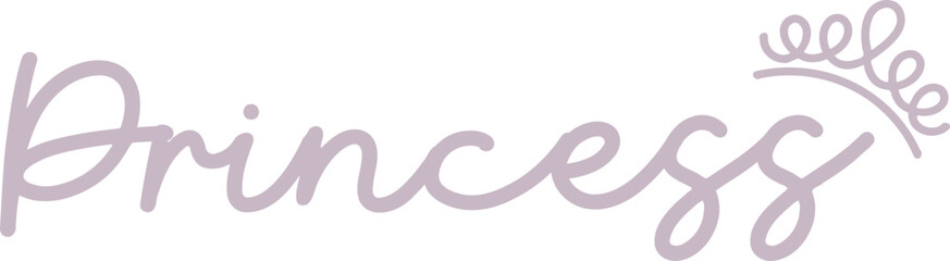 Princess Crown Text Graphic
