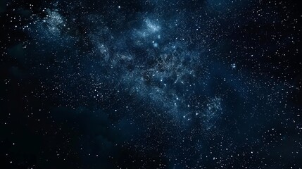 Starry Night Sky with Galaxy and Celestial Bodies, Outer Space Universe Background