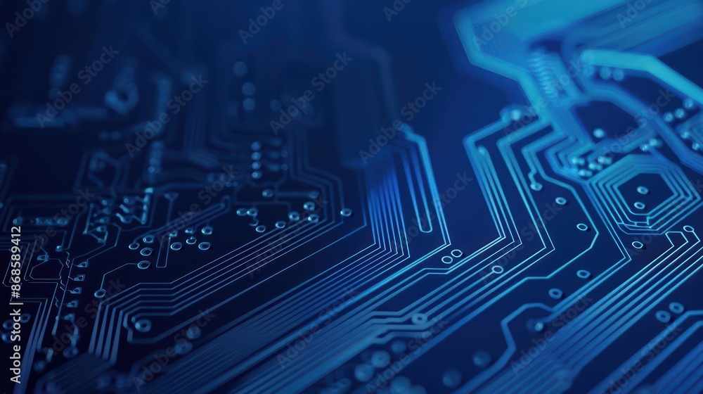 Poster conceptual minimal cyber banner featuring a digital blueprint with sleek, modern lines with copy spa