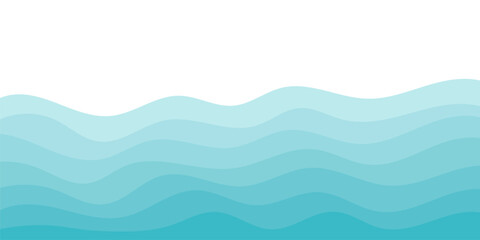Background vector illustration of blue ocean wave layers