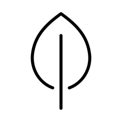 leaf icon - botany, herbal, ecology, bio, organic, vegetarian, eco, fresh, nature outline pictogram for flora