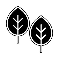 leaf icon - botany, herbal, ecology, bio, organic, vegetarian, eco, fresh, nature outline pictogram for flora