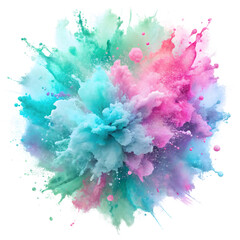 Fototapeta premium Vibrant Blue and Pink Color Explosion Art