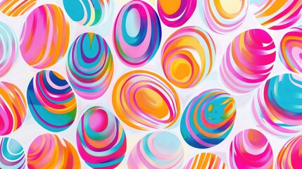 Fototapeta premium Vibrant Colorful Abstract Easter Eggs Pattern