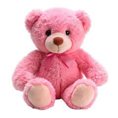 Obraz premium Pink teddy bear Isolated on transparent background