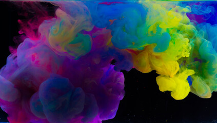 Fototapeta premium colorful smoke on dark background