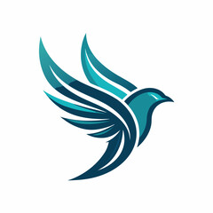 create a minimalist bird logo vector art illustrat