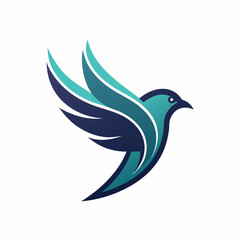 create a minimalist bird logo vector art illustrat