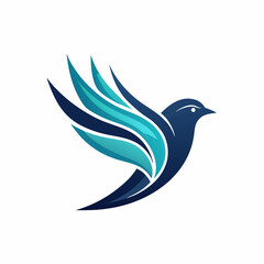 create a minimalist bird logo vector art illustrat