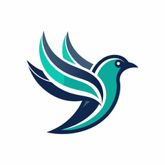 create a minimalist bird logo vector art illustrat