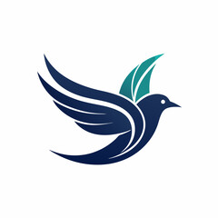 create a minimalist bird logo vector art illustrat