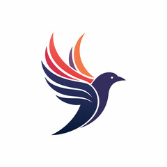 create a minimalist bird logo vector art illustrat