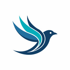 create a minimalist bird logo vector art illustrat