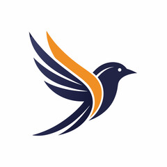 create a minimalist bird logo vector art illustrat