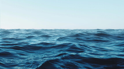 Calm Ocean with Rising and Falling Wave Illustrating Impermanence