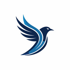 create a minimalist bird logo vector art illustrat