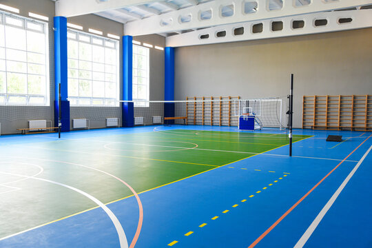 Interior of the school sports hall