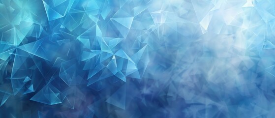 Fototapeta premium A blue background with a lot of triangles and squares