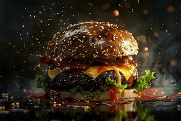Burger Realistic photography