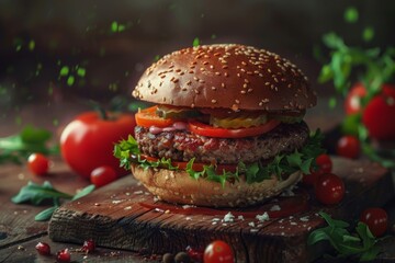 Burger Realistic photography